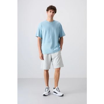 Tommy Life 81265 Taş Pamuklu Kalın Yumuşak Dokulu Comfort Fit Baskılı Erkek Şort