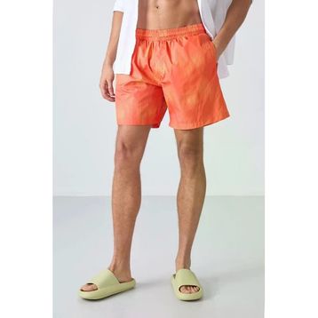 Tommy Life 81267 Çizgi Desenli Hızlı Kuruyan Standart Fit Erkek Deniz Şortu
