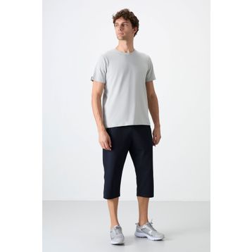 Tommy Life 83091 Lacivert - Beyaz Fermuar Cepli Standart Kalıp Klasik Paça Erkek Kapri