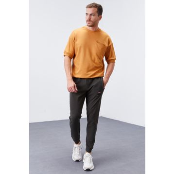 Tommy Life 84651 Fermuar Cepli Standart Kalıp Jogger Haki Erkek Eşofman Altı