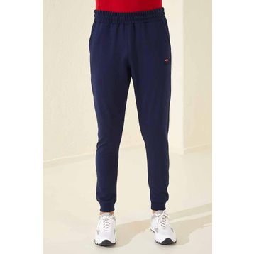 Tommy Life 84652 İndigo Klasik Cepli Standart Kalıp Manşetli Erkek Eşofman Altı