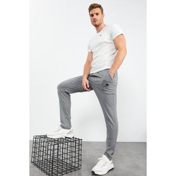 Tommy Life 84682 Gri Melanj Bağcıklı Cepli Standart Kalıp Klasik Erkek Eşofman Altı