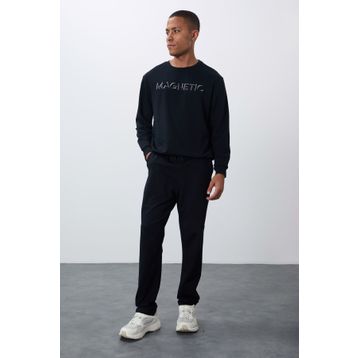 Tommy Life 84682 Lacivert Bağcıklı Cepli Standart Kalıp Klasik Paça Erkek Eşofman Altı