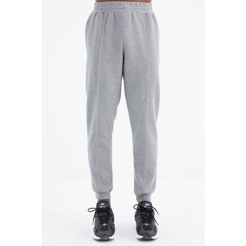 Tommy Life 84994 Gri Melanj Bağcıklı Ön Dikiş Detaylı Standart Kalıp Erkek Eşofman Altı