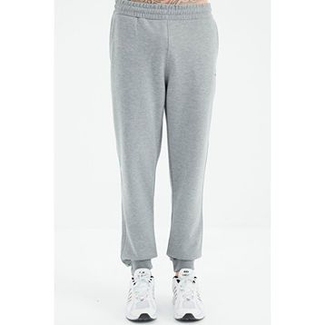 Tommy Life 84999 Gri Melanj Bağcıklı Dar Paça Erkek Eşofman Alt