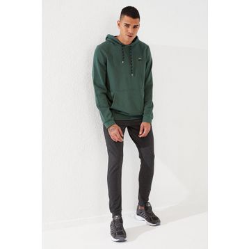 Tommy Life 87872 Yeşil Kanguru Cep Standart Kalıp Kapüşonlu Erkek Sweatshirt