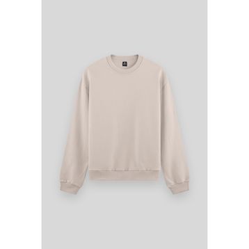 Tommy Life 88053 Bej Basic O Yaka Erkek Sweatshirt