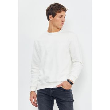 Tommy Life 88053 Ekru Basic O Yaka Rahat Form Erkek Sweatshirt