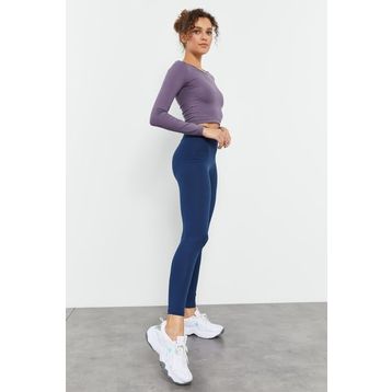 Tommy Life 94011 Indigo Yüksek Bel Toparlayıcı Slim Fit Dar Paça Kadın Tayt