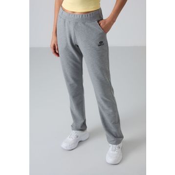 Tommy Life 94185 Gri Melanj Yüksek Bel Cepli Rahat Form Klasik Paça Kadın Eşofman Altı