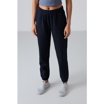 Tommy Life 94583 Cepli Yüksek Bel Rahat Form Lastik Paça Lacivert Kadın Eşofman Altı