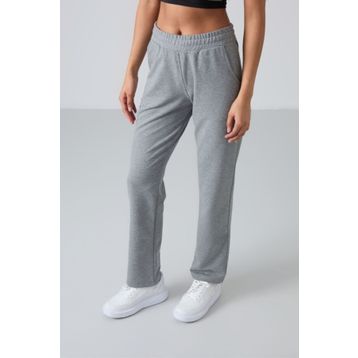 Tommy Life 94584 Gri Melanj Yüksek Bel Cepli Rahat Form Klasik Paça Kadın Eşofman Altı
