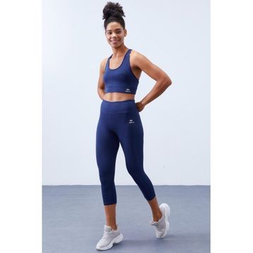 Tommy Life 95283 Yüksek Bel Toparlayıcı Çapraz Sırt Detaylı Slim Fit İndigo Kadın Tayt Takım