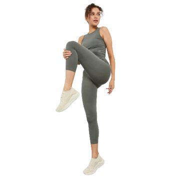 Tommy Life 95284 Çağla Yüksek Bel Kapri-Crop Atlet Slim Fit Kadın Tayt