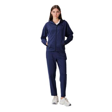 Tommy Life 95306 Kapüşonlu Gizli Cep Detaylı Standart Kalıp İndigo Kadın Eşofman Takımı