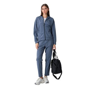 Tommy Life 95306 Kapüşonlu Gizli Cep Detaylı Standart Kalıp İndigo Kadın Eşofman Takımı