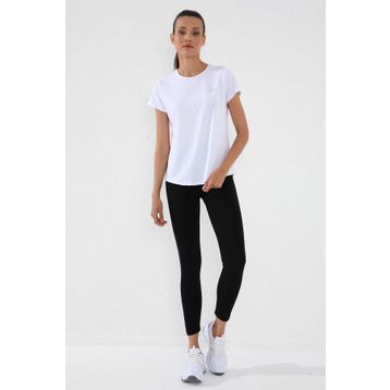 Tommy Life 97144 Beyaz Basic Kısa Kol Standart Kalıp O Yaka Kadın T-Shirt