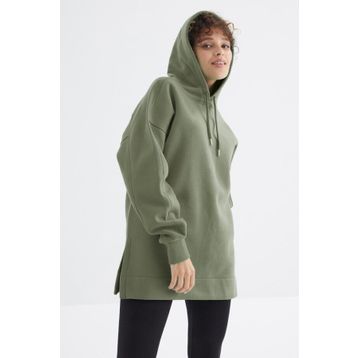 Tommy Life 97242 Çağla Reglan Kol Basic Kapüşonlu Oversize Tunik