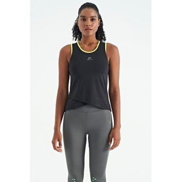 Tommy Life 97255 Siyah Logo Baskılı Biye Şeritli Standart Kalıp Kadın Spor Atlet