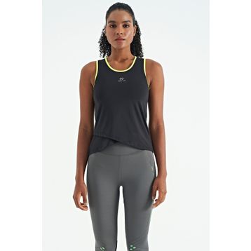 Tommy Life 97255 Siyah Logo Baskılı Biye Şeritli Standart Kalıp Kadın Spor Atlet