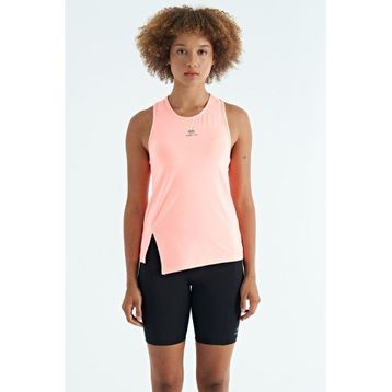Tommy Life 97256 Yavruağzı Yırtmaç Detaylı O Yaka Sıfır Kollu Standart Kalıp Kadın Spor Atlet