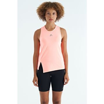 Tommy Life 97256 Yavruağzı Yırtmaç Detaylı O Yaka Sıfır Kollu Standart Kalıp Kadın Spor Atlet