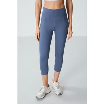 Tommy Life T10BY-93097_01 Petrol Kadın Yüksek Bel Slim Fit Dar Paça Kapri Tayt