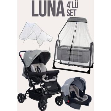 Tommybaby Luna 4 Adet Beşik Bebek Arabası Puset Yağmurluğu