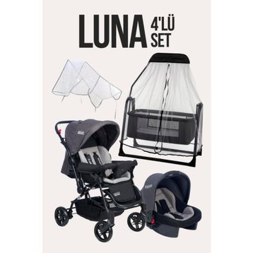 Tommybaby Luna 4 Adet Beşik Bebek Arabası Puset Yağmurluğu