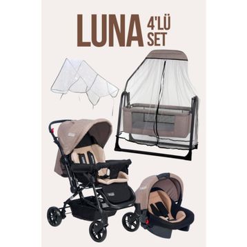 Tommybaby Luna 4 Adet Beşik Bebek Arabası Puset Yağmurluğu