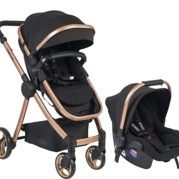 Tommybaby Toranto TRN-484 Travel Sistem Bebek Arabası +puset gold-siyah