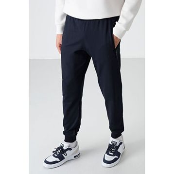 Tommylife 84587 Siyah Air Baskılı Fermuar Cepli Standart Kalıp Jogger Erkek Eşofman Altı