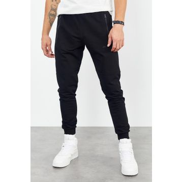 Tommylife 84587 Siyah Air Baskılı Fermuar Cepli Standart Kalıp Jogger Erkek Eşofman Altı
