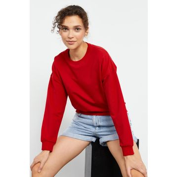 Tommylife 97114 Kırmızı Kadın Sweatshirt