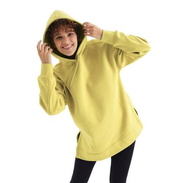 Tommylife 97242 Siyah Reglan Kol Basic Kapüşonlu Oversize Tunik