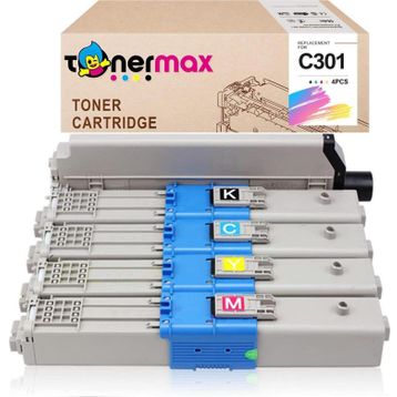 Tonermax Oki C301 / C321 / Mc342 Muadil Toner Set