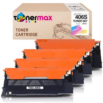 Tonermax Samsung CLT-K406S Set / CLP360 /CLP365 / CLX3300/ 3305/ C410/ C460 Muadil Toner