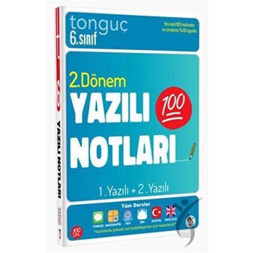 Tonguç Akademi 6. Sınıf Yazılı Notları 2. Dönem 1 ve 2. Yazılı Kitap