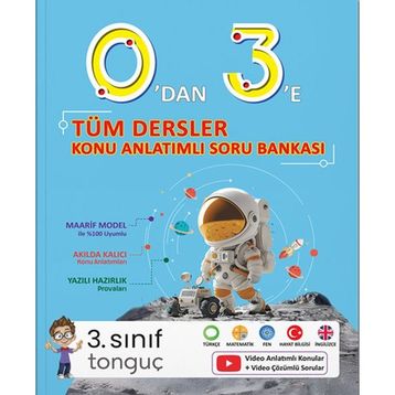 Tonguç Akademi Sıfırdan Üçe Tüm Dersler Konu Anlatımlı Soru Bankası