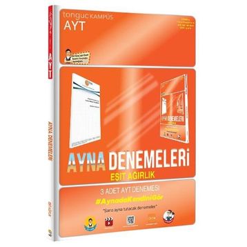 Tonguç Akademi Yayınları AYT Eşit Ağırlık Ayna Denemeleri