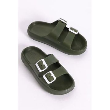 Tonny Black TBER490 Haki Kadın Terlik