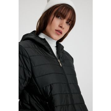 Tonny Black TBG067 Siyah Kapitone Astarlı Su Geçirmez Şişme Kadın Mont