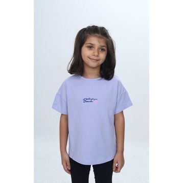 Toontoy 24977 Mavi Kız Çocuk Tişöt