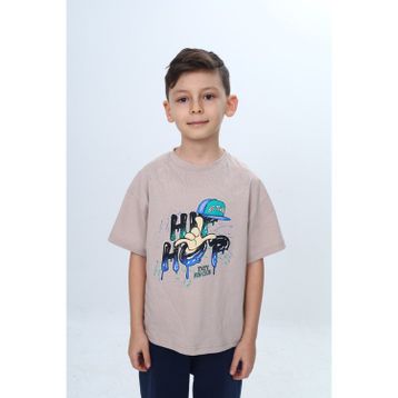 Toontoy 24990 Erkek Çocuk Bisiklet Yaka Kısa Kollu Baskılı Tişört