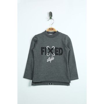 Toontoy Fixed Varak Baskılı Mavi Kız Çocuk Sweatshirt