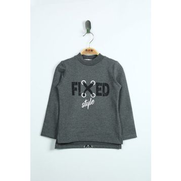 Toontoy Fixed Varak Baskılı Mavi Kız Çocuk Sweatshirt