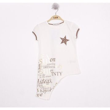 Toontoy Göğsü Nakışlı Kız Çocuk T-shirt