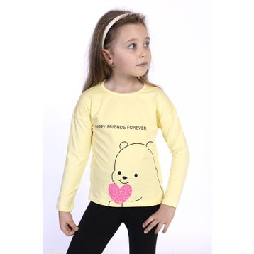 Toontoy Kids Kız Çocuk Baskılı T-shirt