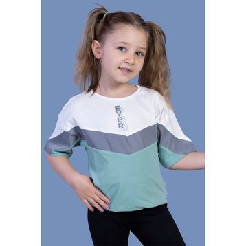 Toontoy Kids Reflektör Detaylı Garnili Yeşil Kız Çocuk T-shirt