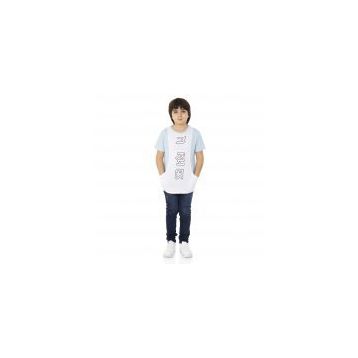 Toontoy My Rules Baskılı Mavi-Beyaz Erkek Çocuk T-shirt